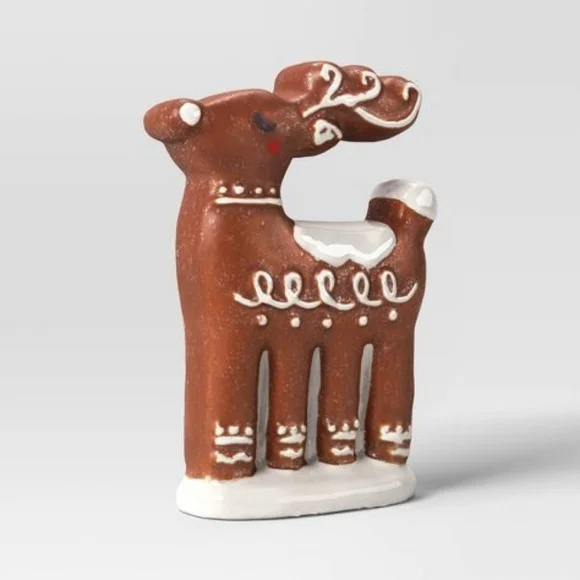 Target Gingerbread Brown and White Reindeer Decor - Picture 3 of 3